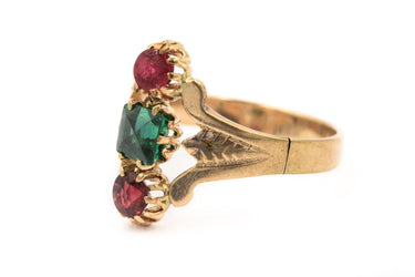 Victorian Yellow Gold and Colored Gemstone Ring