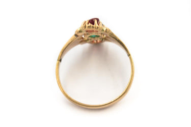 Victorian Yellow Gold and Colored Gemstone Ring