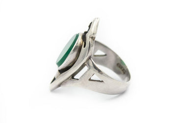 Estate Kalo Contemporary Sterling Silver and Hardstone Ring