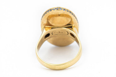 Estate Zorab Creations Rose Gold Diamond and Chalcedony Ring