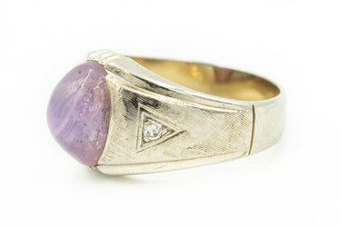 Estate Fancy Color Pink Star Sapphire Pinky Ring