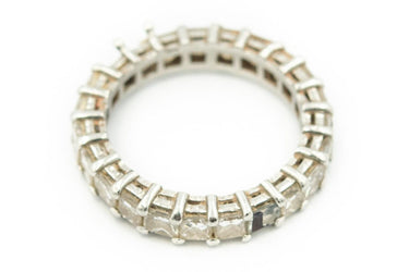 Estate Platinum and Princess Cut Diamond Eternity Ring