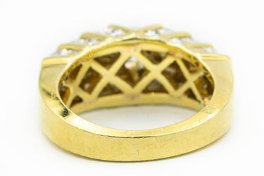 Estate Yellow Gold and Quadrillion Diamond Ring