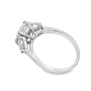 Estate Platinum and Diamond Three Stone Ring