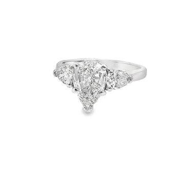 Estate Platinum and Diamond Three Stone Ring