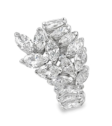 Estate Diamond Crossover Wedding Ring