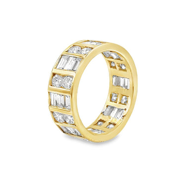 Estate Vintage Yellow Gold and Diamond Eternity Ring