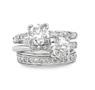 Estate Antique Diamond Engagement Rings (2 pieces)