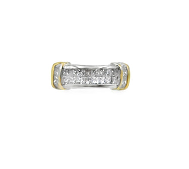 18K Gold Diamond Wedding Band.