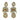 Victorian Gold Spanish Filigree and Natural Pearl Ear Pendants.