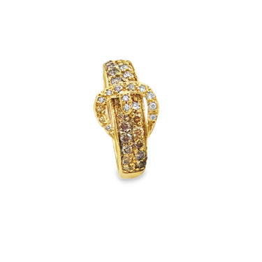 14K Yellow Gold Diamond Buckle Band.