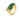 Retro Yellow Gold Jadite Jade and Diamond Buckle Ring