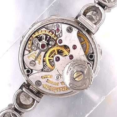 1950's Platinum and White Gold Diamond Wristwatch by Jaeger LeCoultre 10.00Cts